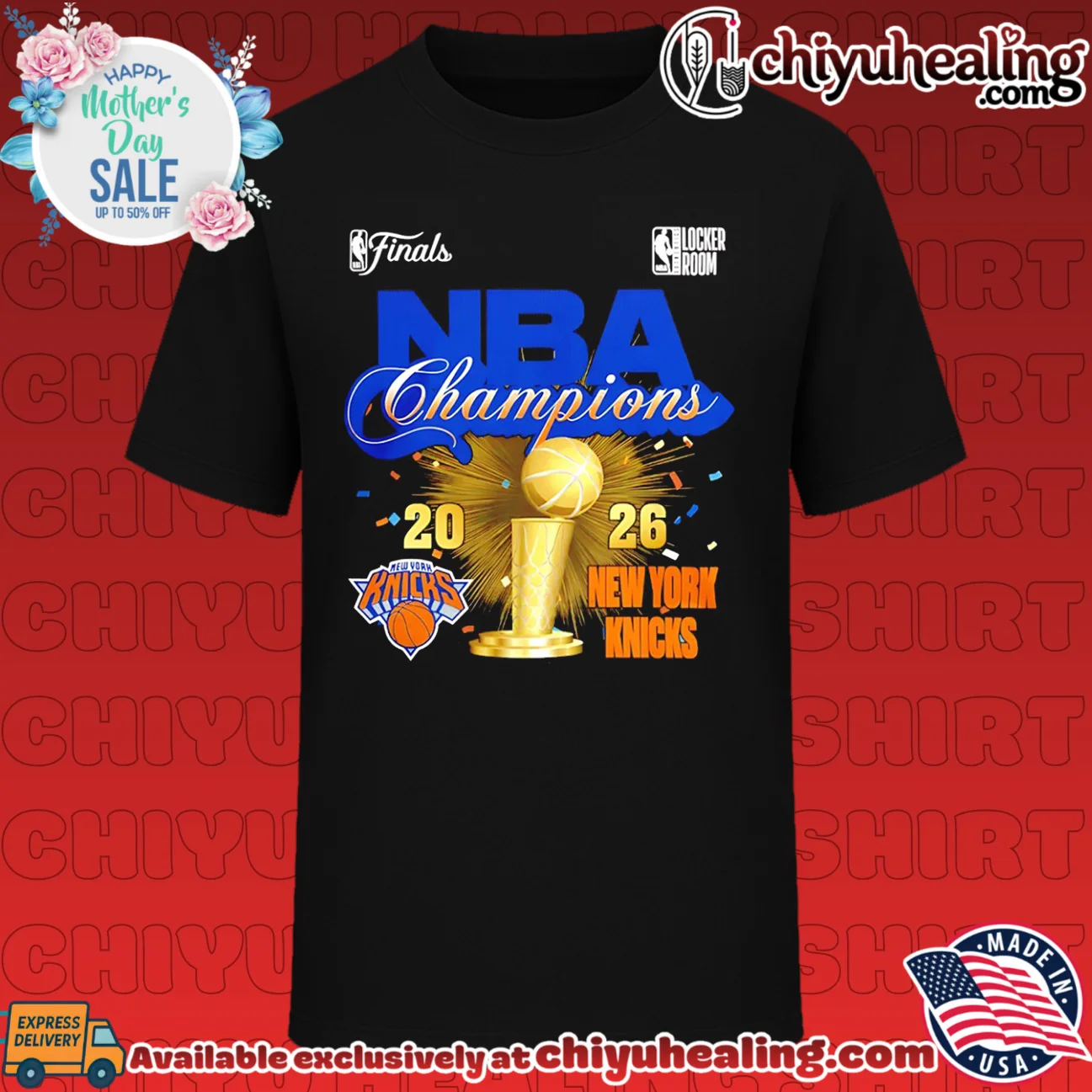 New York Knicks 2026 NBA Finals Champions Locker Room trophy