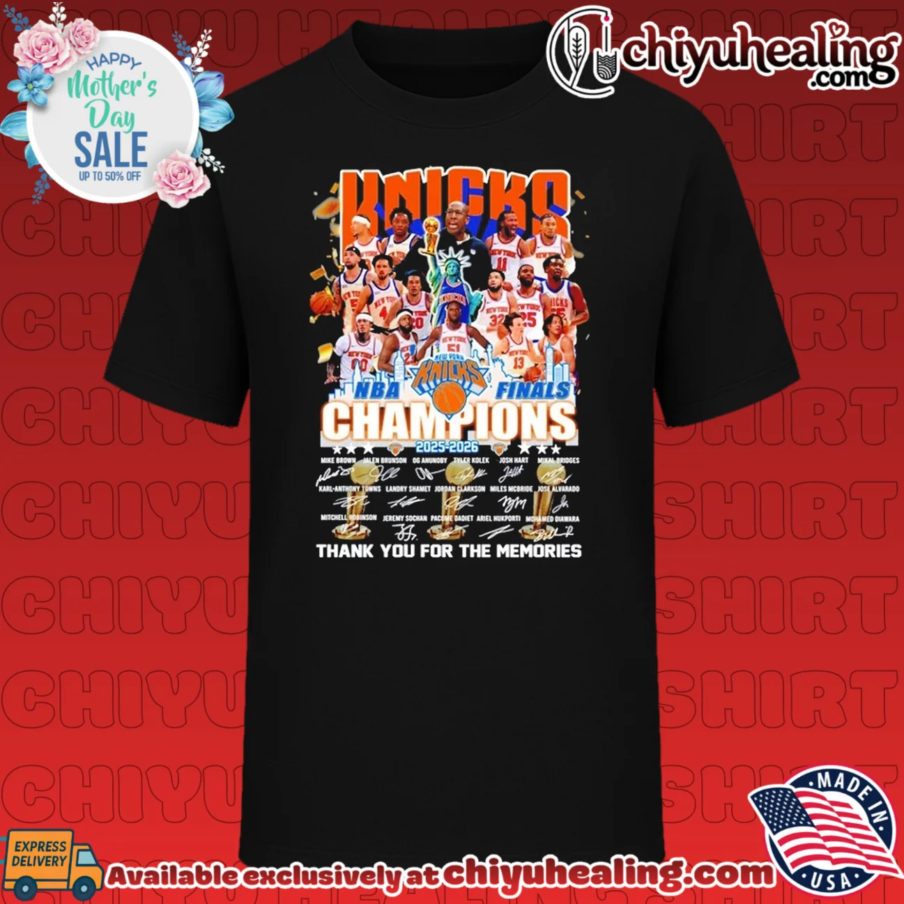New York Knicks 2026 NBA Finals Champions thank you for the memories