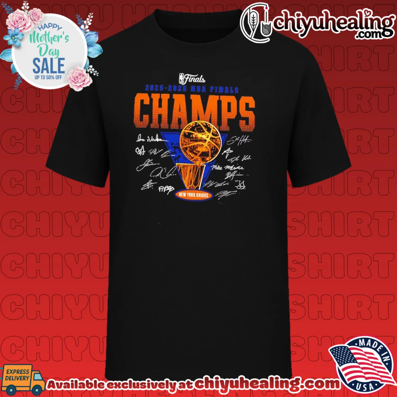 New York Knicks 2026 NBA Finals Champions Trophy Signature Roster
