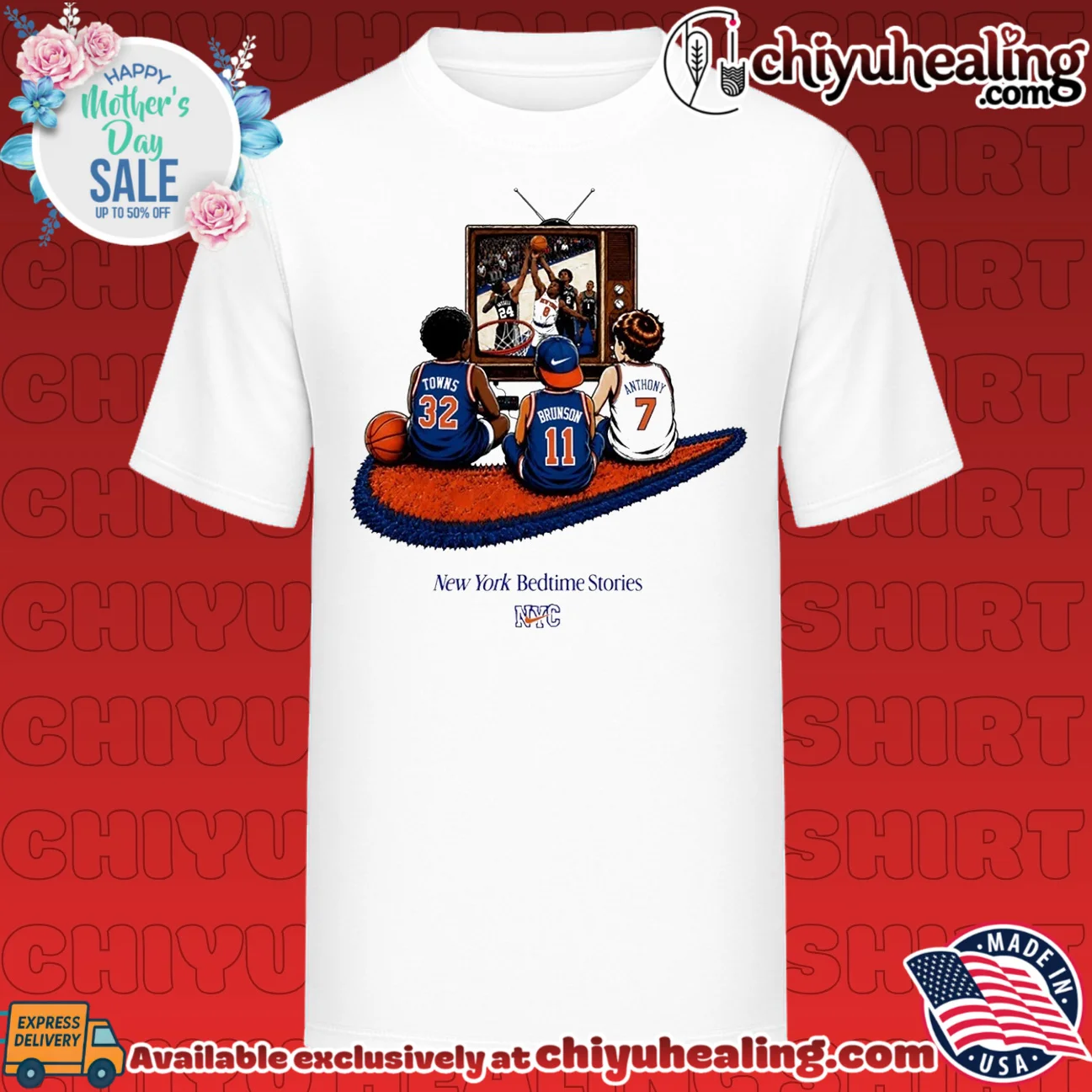 New York Knicks Bedtime Stories with Towns Brunson and Anthony shirt & hoodie