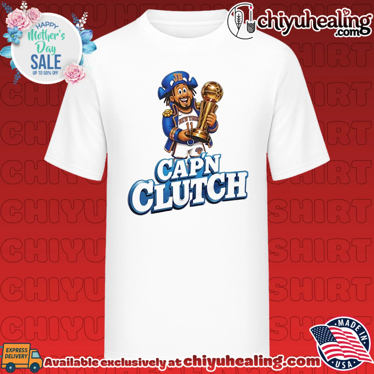 New York Knicks Cap' N Clutch Jalen Brunson illustrated shirt & hoodie