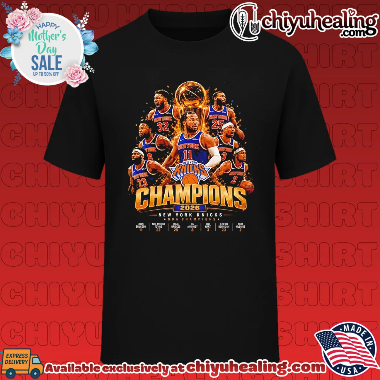 New York Knicks Champions 2026 team collage illustration