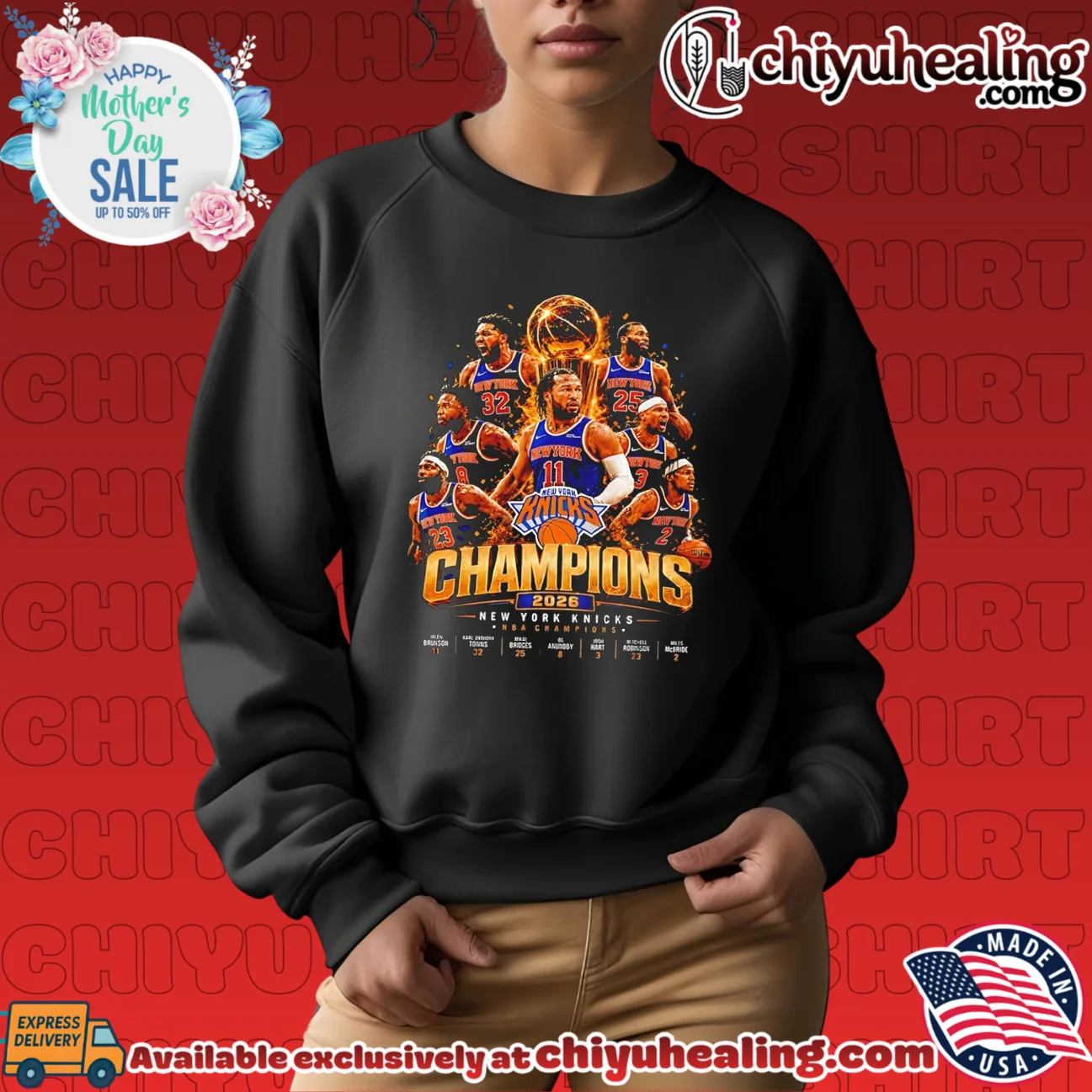 New York Knicks Champions 2026 team collage illustration signature shirt & hoodie | Aesthetic Apparel New York Knicks Champions 2026 team collage illustration