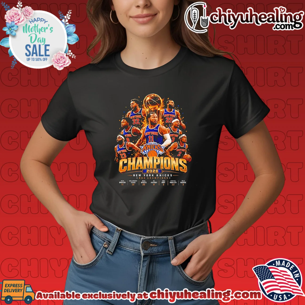 New York Knicks Champions 2026 team collage illustration signature shirt & hoodie | Aesthetic Apparel New York Knicks Champions 2026 team collage illustration