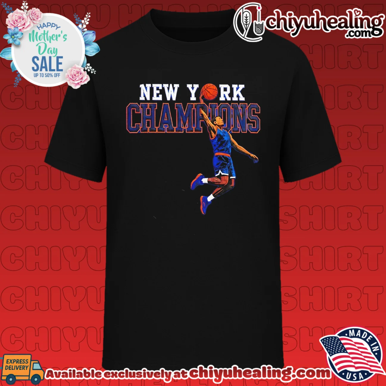 New York Knicks Champions basketball player graphic