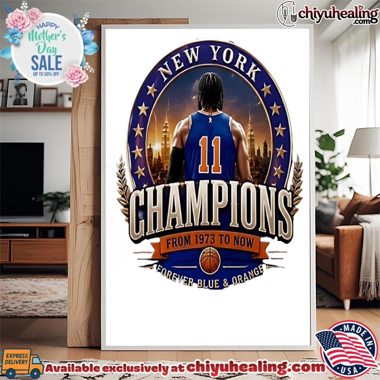 New York Knicks Champions from 1973 to now forever blue and orange retro shirt & hoodie | Iconic Look New York Knicks Champions from 1973 to now forever blue and orange
