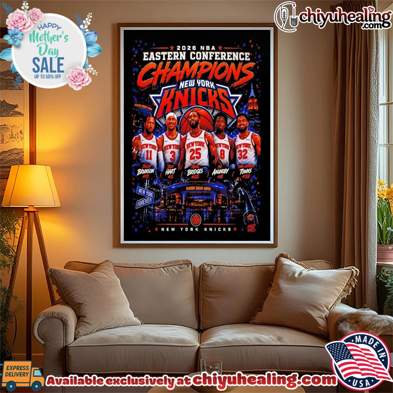 New York Knicks Eastern Conference Champions 2026 art graphic iconic shirt & hoodie - Urban Fashion New York Knicks Eastern Conference Champions 2026 art graphic