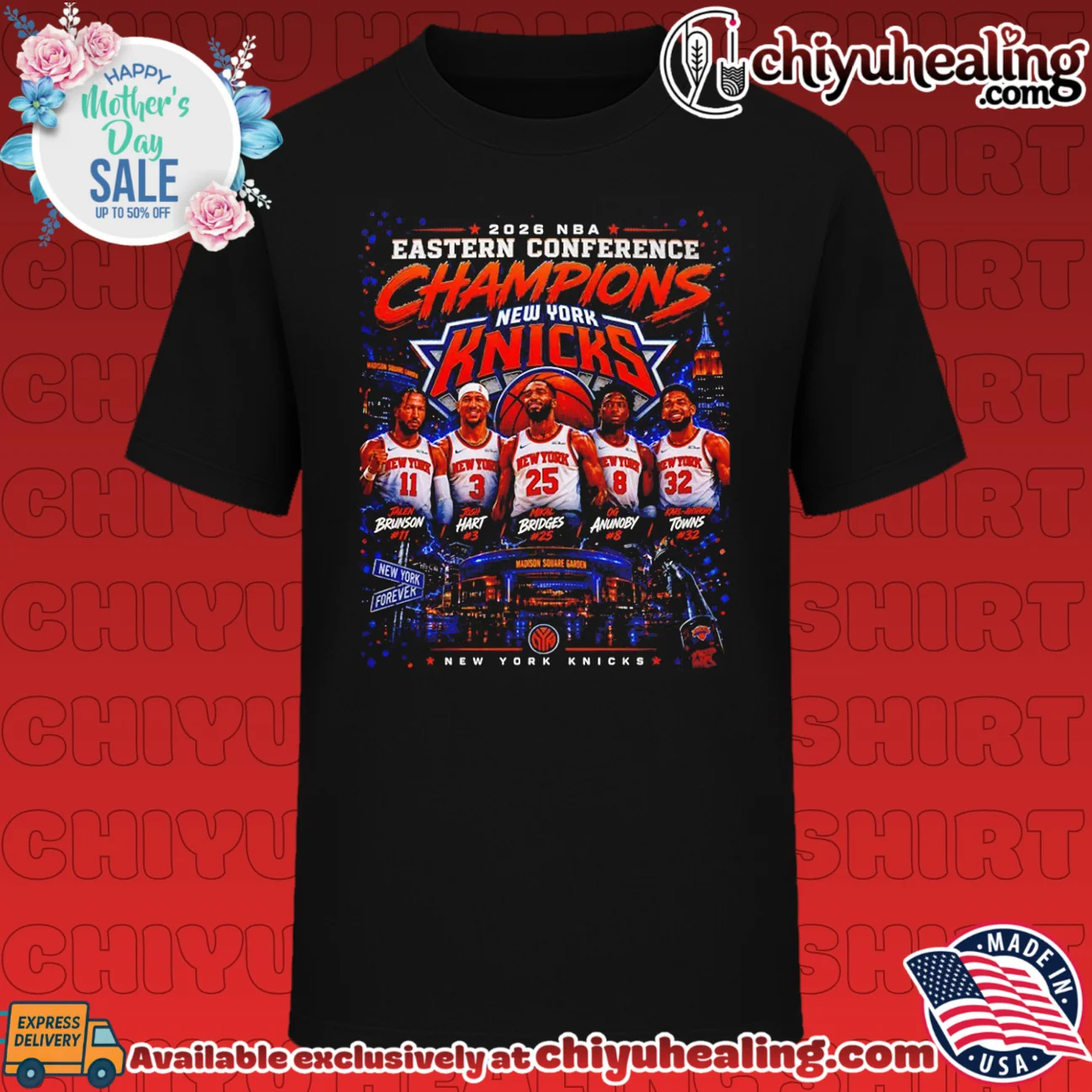 New York Knicks Eastern Conference Champions 2026 art graphic
