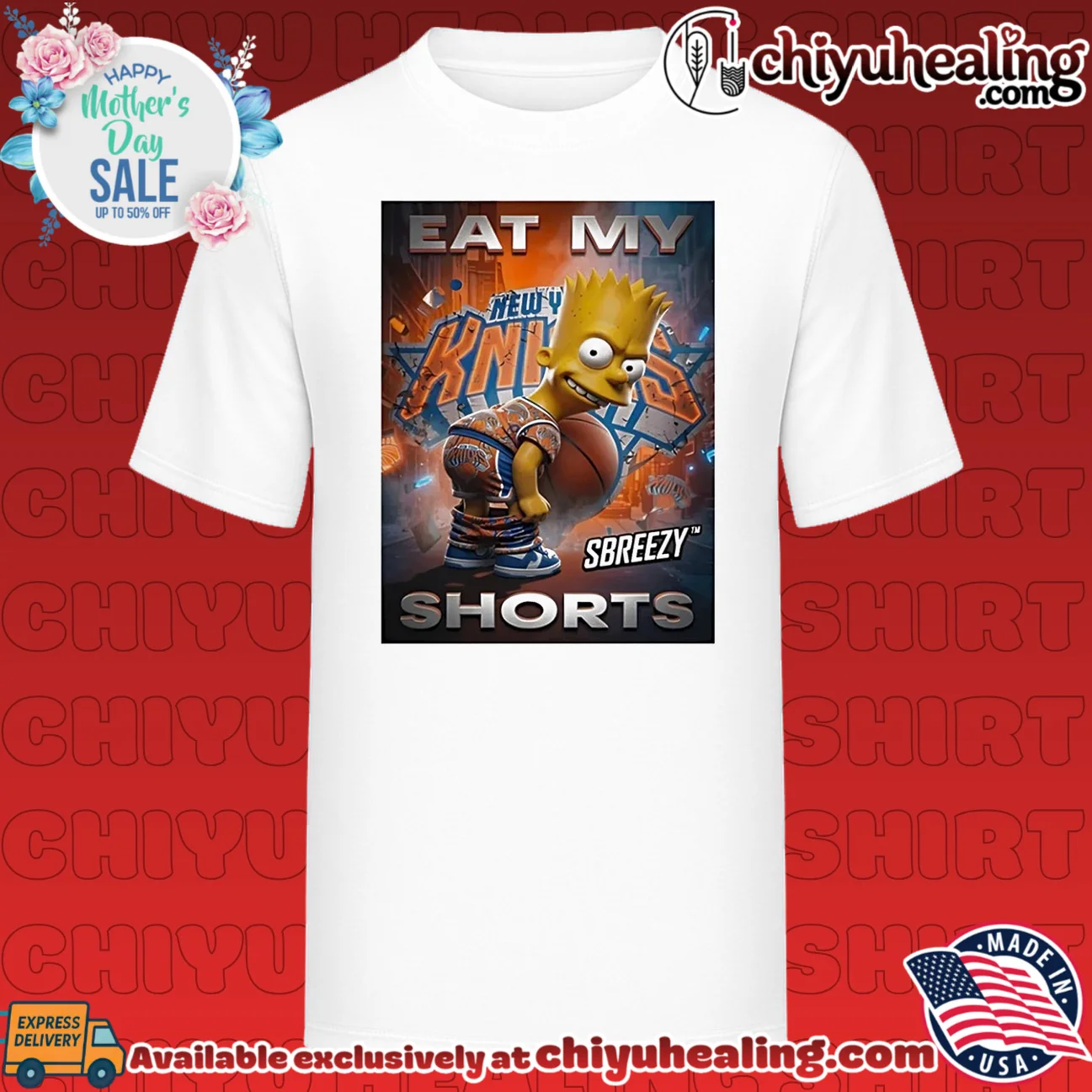 New York Knicks eat my shorts Bart Simpson 3D