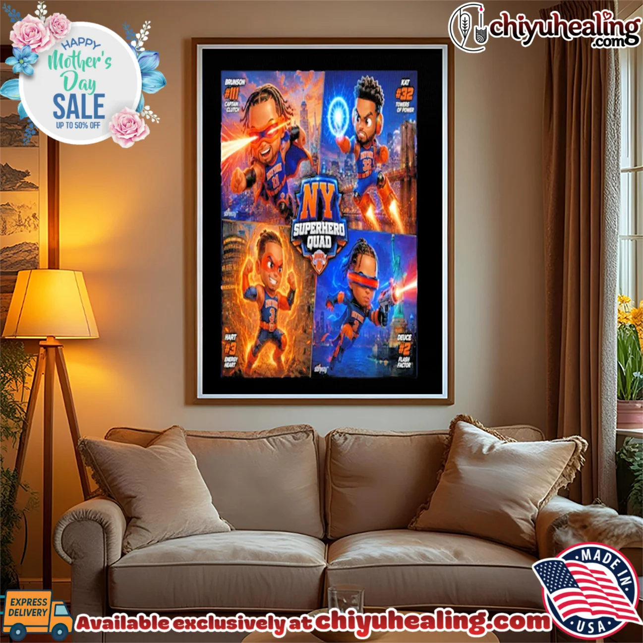 New York Knicks feature NY Superhero Quad caricature masterpiece shirt & hoodie | Official Style Drop New York Knicks feature NY Superhero Quad caricature
