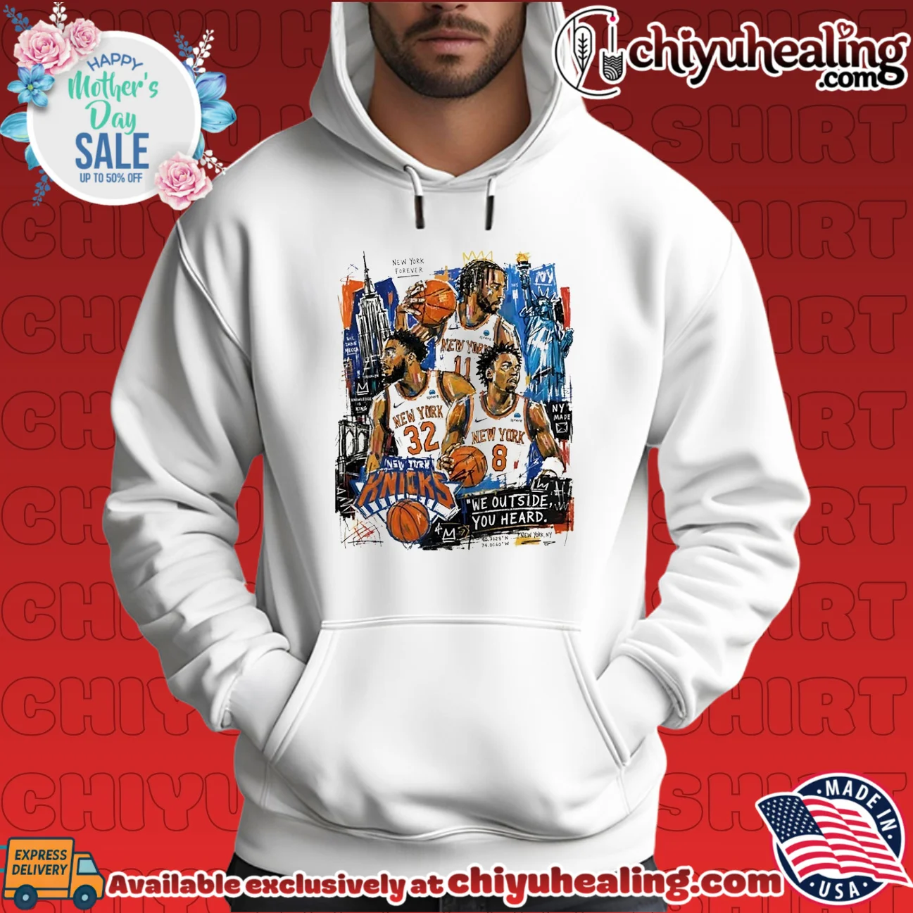 New York Knicks forever we outside you heard digital painting style masterpiece shirt & hoodie - Ultimate Gift Edition New York Knicks forever we outside you heard digital painting style masterpiece shirt & hoodie - Ultimate Gift Edition