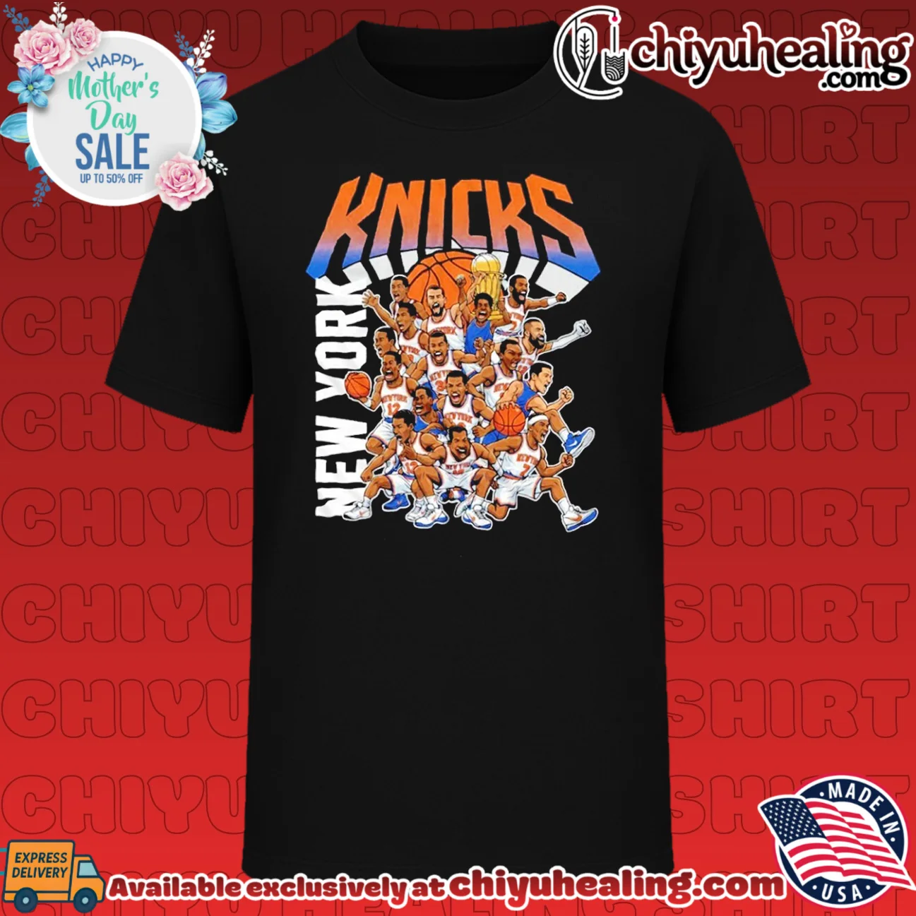 New York Knicks Funny Cartoon Players 2026 Basketball