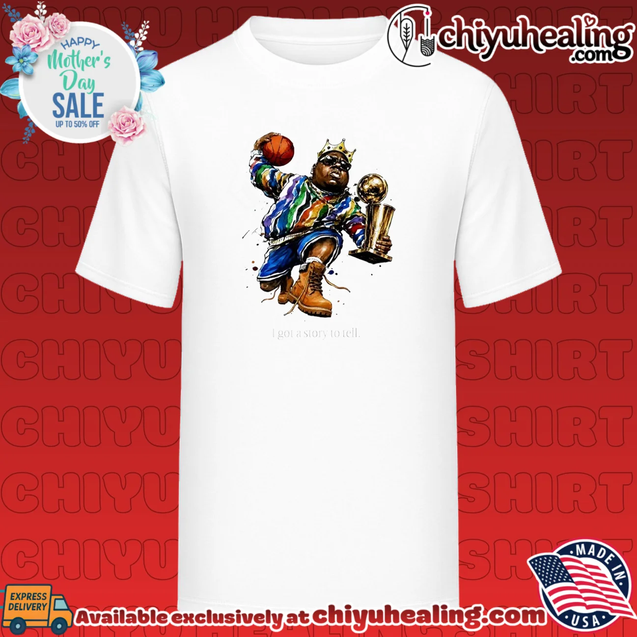 New York Knicks I got a story to tell man holdin basketball and trophy illustrated shirt