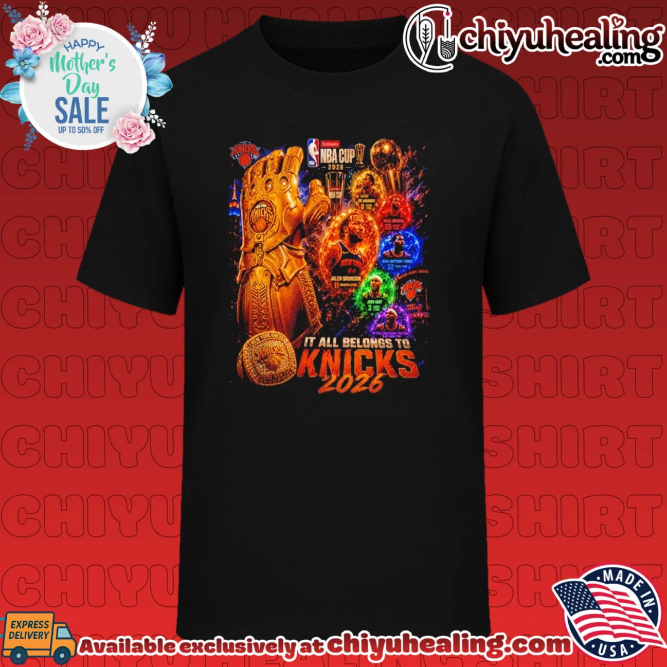 New York Knicks it all belongs to Knicks 2026 features the Infinity Gauntlet
