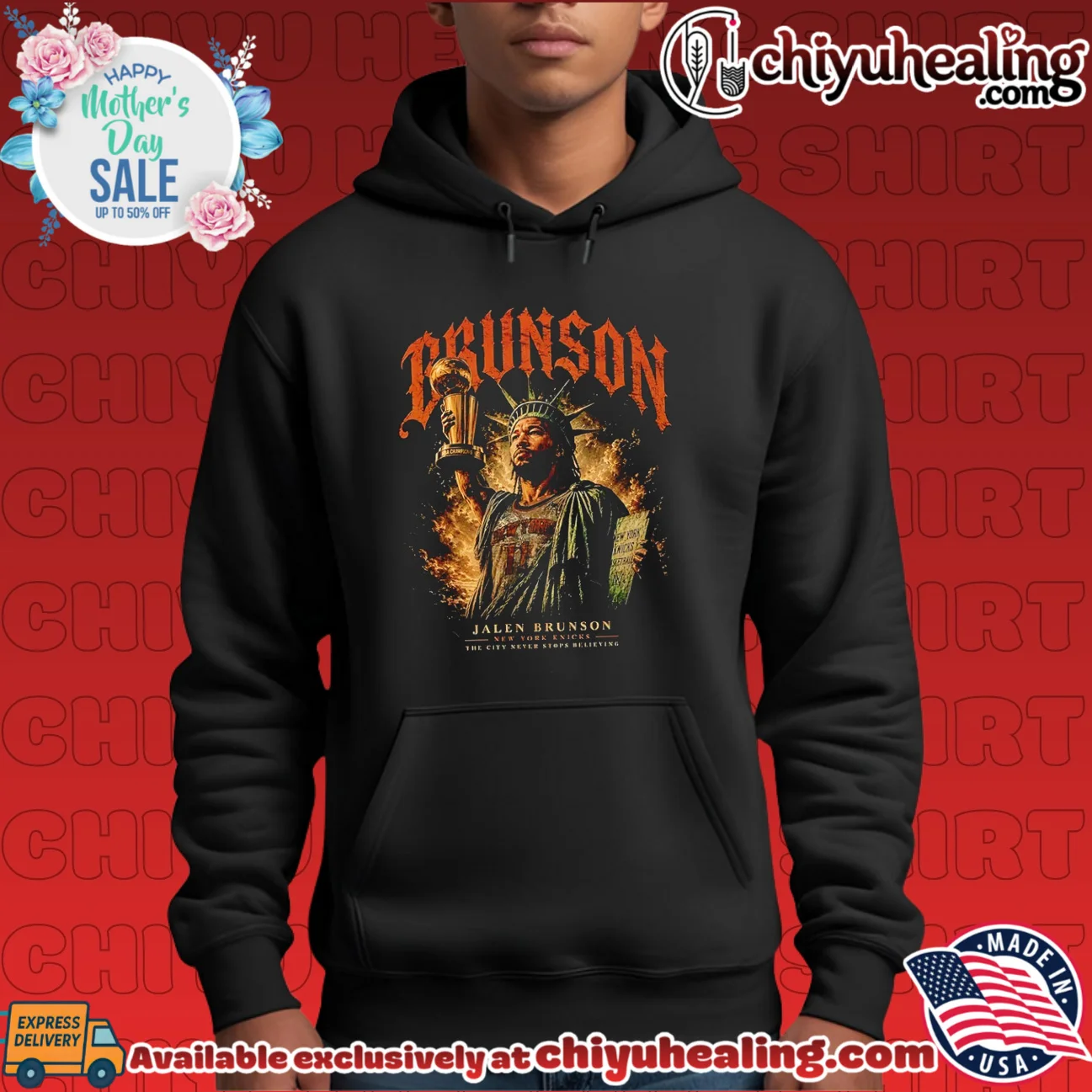 New York Knicks Jalen Brunson as the Statue of Liberty holding trophy vintage prime shirt & hoodie - The Fan Collection New York Knicks Jalen Brunson as the Statue of Liberty holding trophy vintage prime shirt & hoodie - The Fan Collection