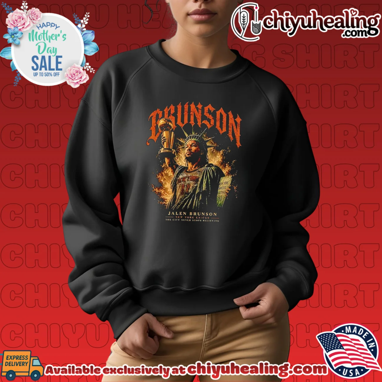 New York Knicks Jalen Brunson as the Statue of Liberty holding trophy vintage prime shirt & hoodie - The Fan Collection New York Knicks Jalen Brunson as the Statue of Liberty holding trophy vintage
