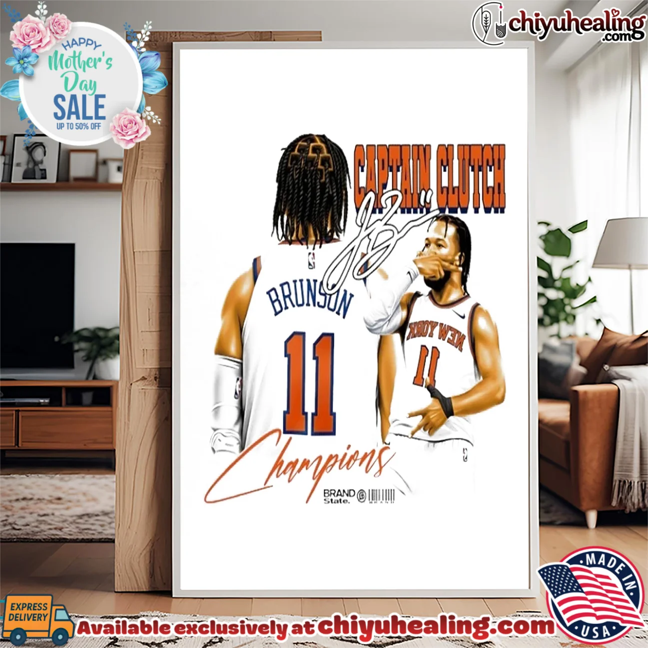 New York Knicks Jalen Brunson captain clutch signature grail shirt & hoodie - Perfect Fan Gift New York Knicks Jalen Brunson captain clutch signature