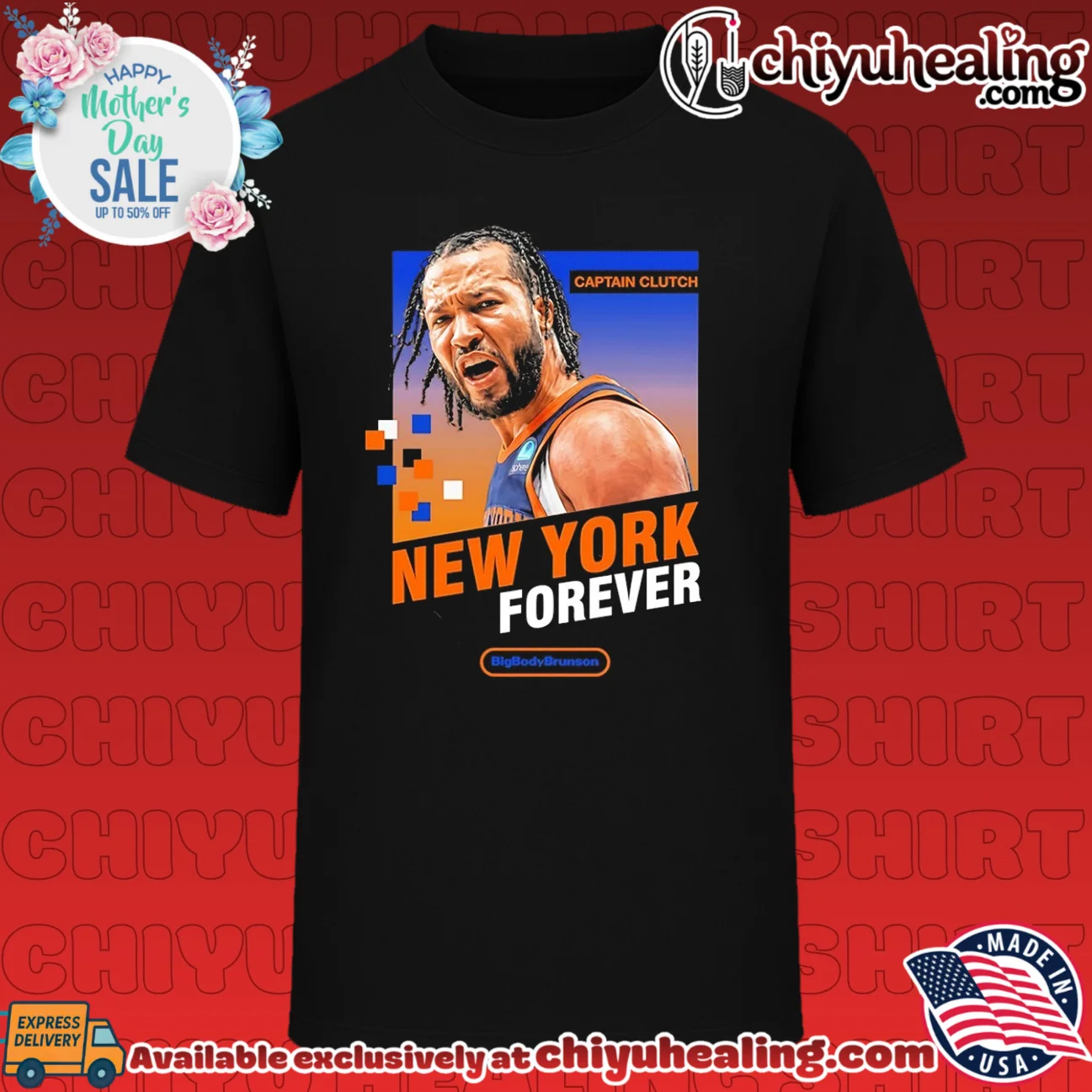 New York Knicks Jalen Brunson Caption Clutch graphic