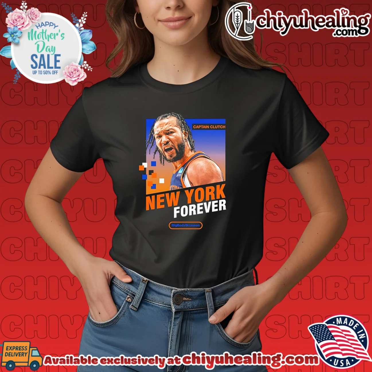 New York Knicks Jalen Brunson Caption Clutch graphic custom shirt & hoodie | Exclusive Fan Gear New York Knicks Jalen Brunson Caption Clutch graphic