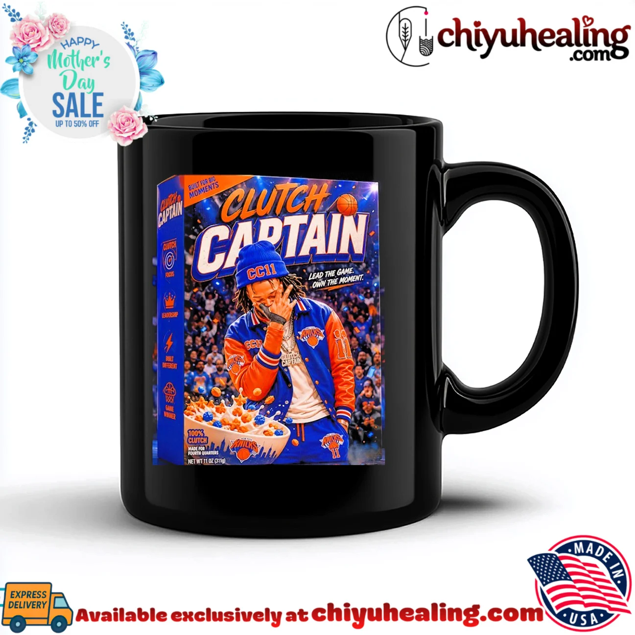 New York Knicks Jalen Brunson clutch captain lead the game own the moment cereal box shirt essential shirt & hoodie | Collector Series New York Knicks Jalen Brunson clutch captain lead the game own the moment cereal box shirt
