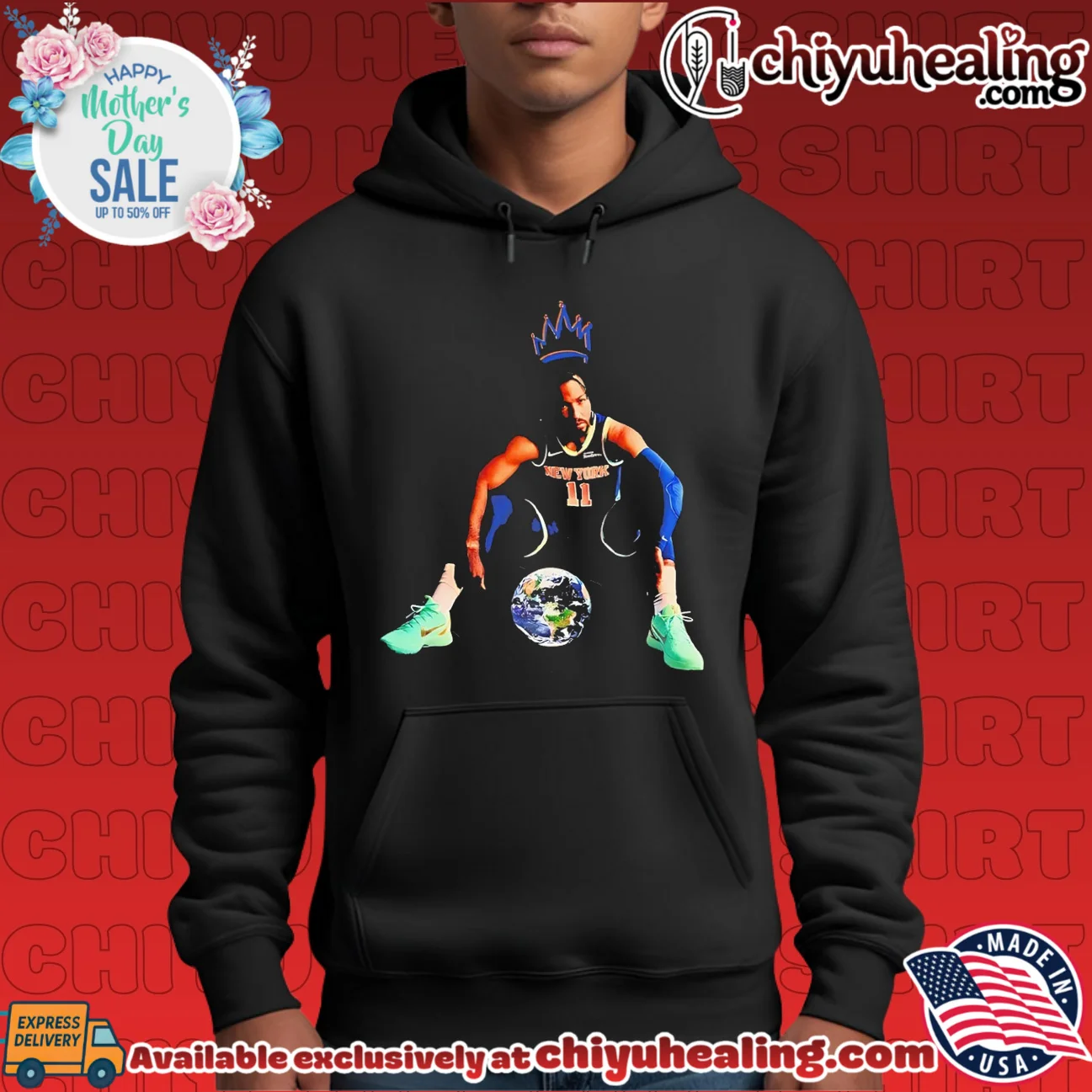 New York Knicks Jalen Brunson king of the World graphic shirt & hoodie New York Knicks Jalen Brunson king of the World graphic shirt & hoodie