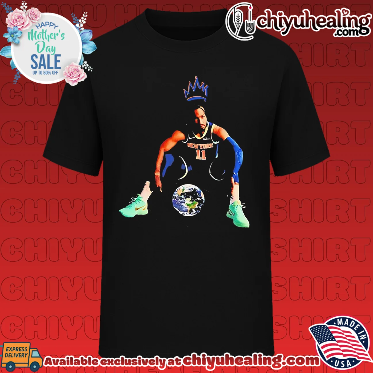 New York Knicks Jalen Brunson king of the World graphic shirt & hoodie