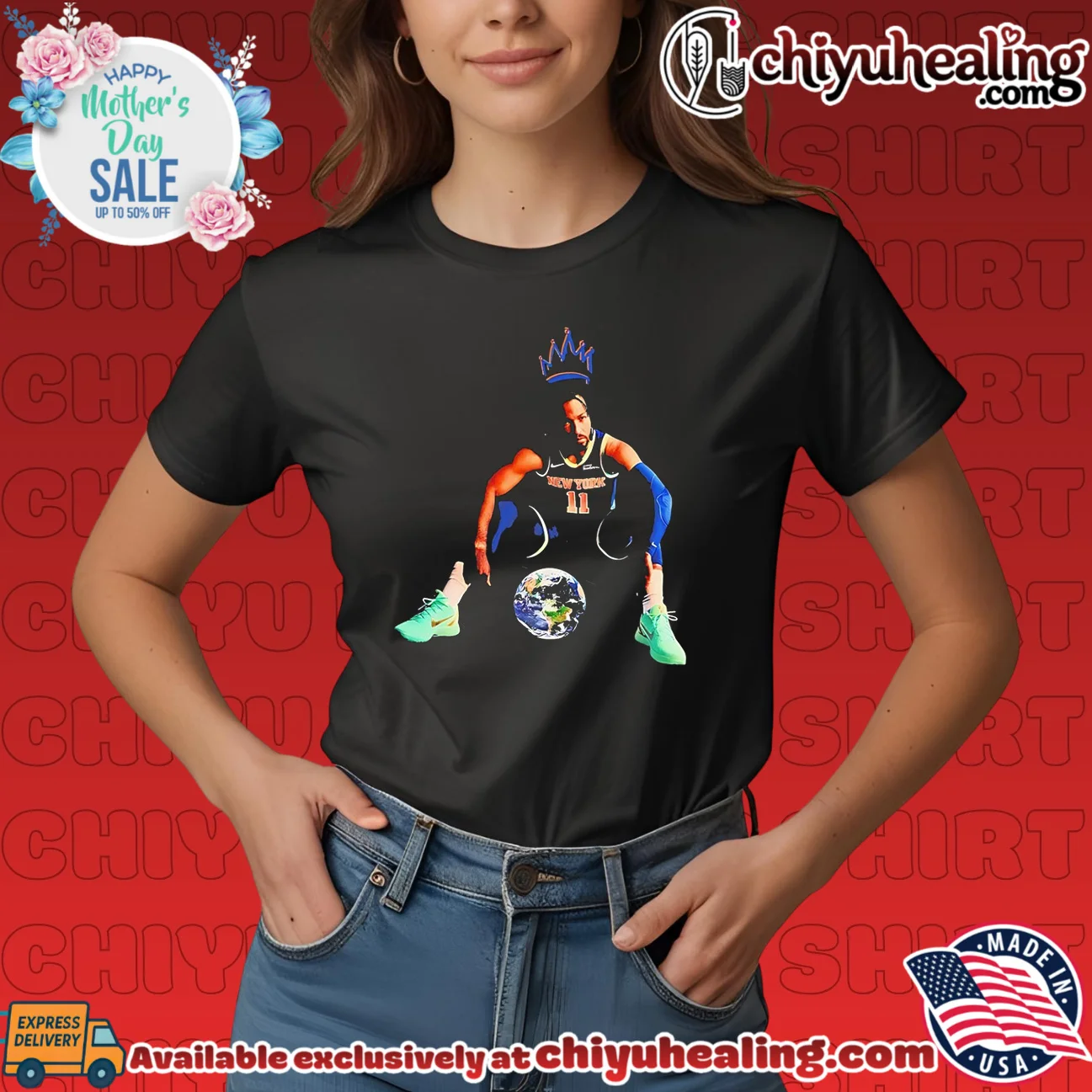 New York Knicks Jalen Brunson king of the World graphic shirt & hoodie New York Knicks Jalen Brunson king of the World graphic shirt & hoodie