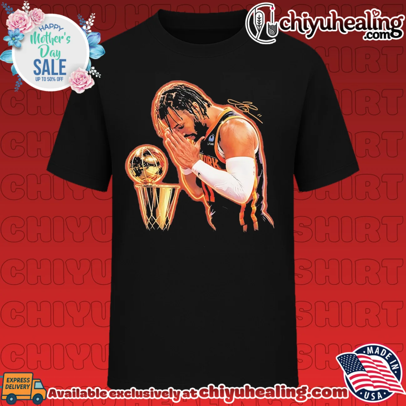 New York Knicks Jalen Brunson MVP 2026 praying illustrated