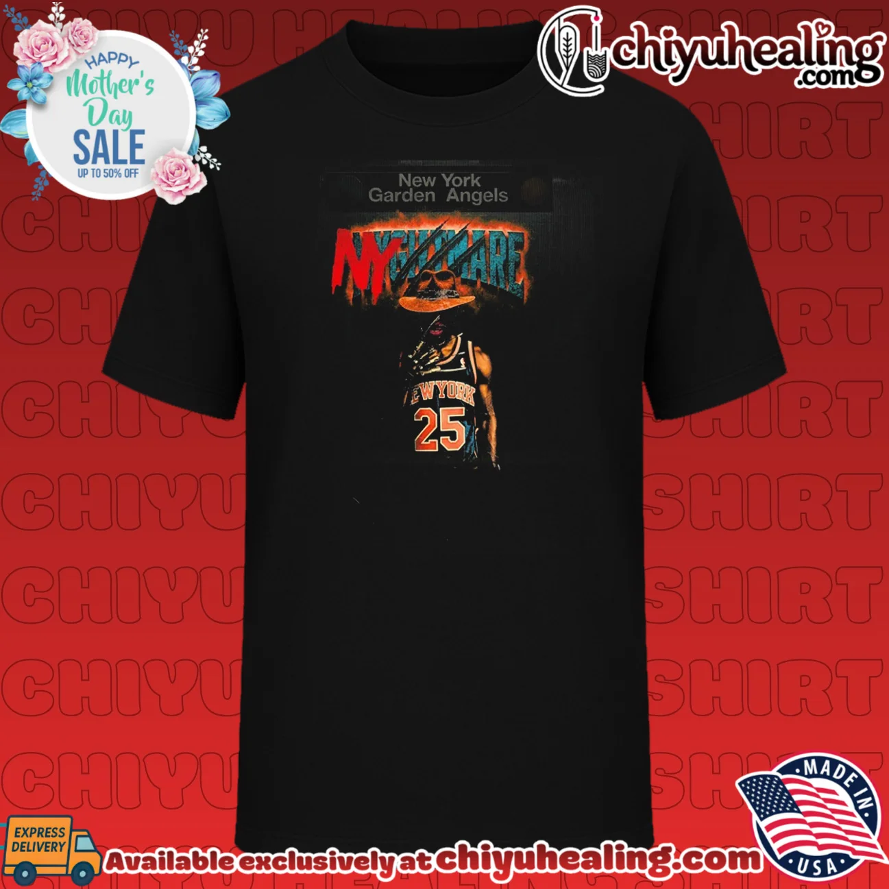 New York Knicks jersey player number 25 horror style