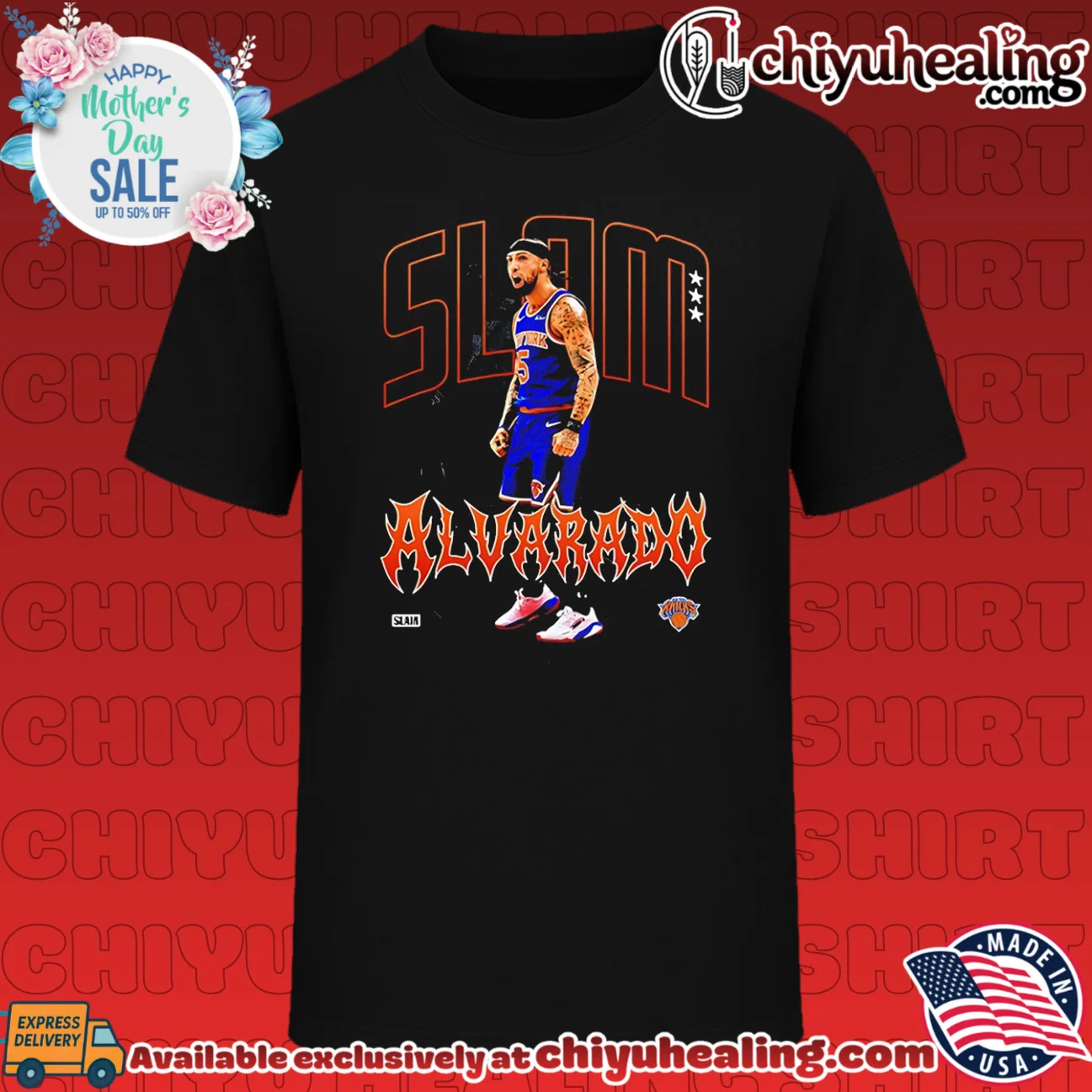 New York Knicks Jose Alvarado Slam graphic