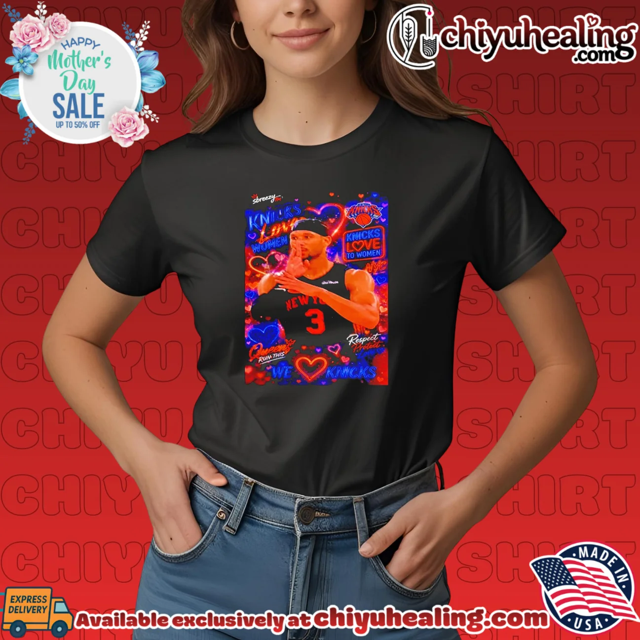 New York Knicks Josh Hart Knicks love women neon lettering classic shirt & hoodie - Premium Streetwear New York Knicks Josh Hart Knicks love women neon lettering