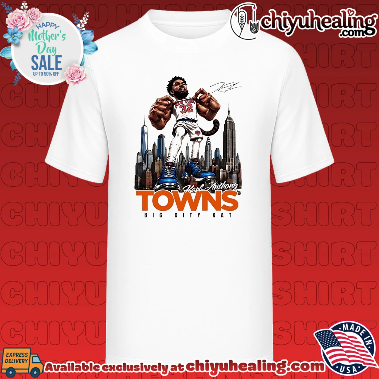 New York Knicks Karl Anthony Towns big city KAT cartoon signature shirt