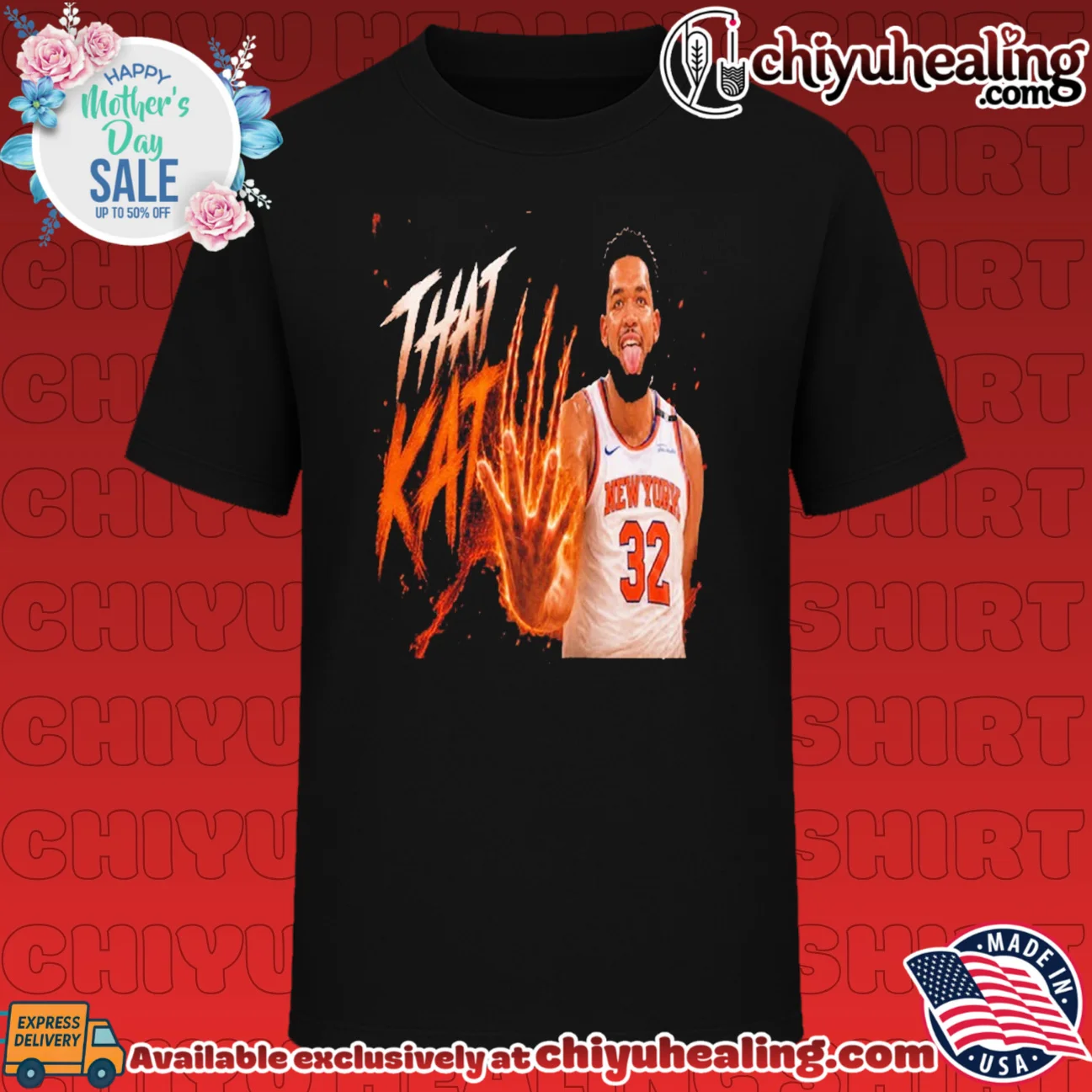 New York Knicks Karl Anthony Towns that Kat claw mark graphic