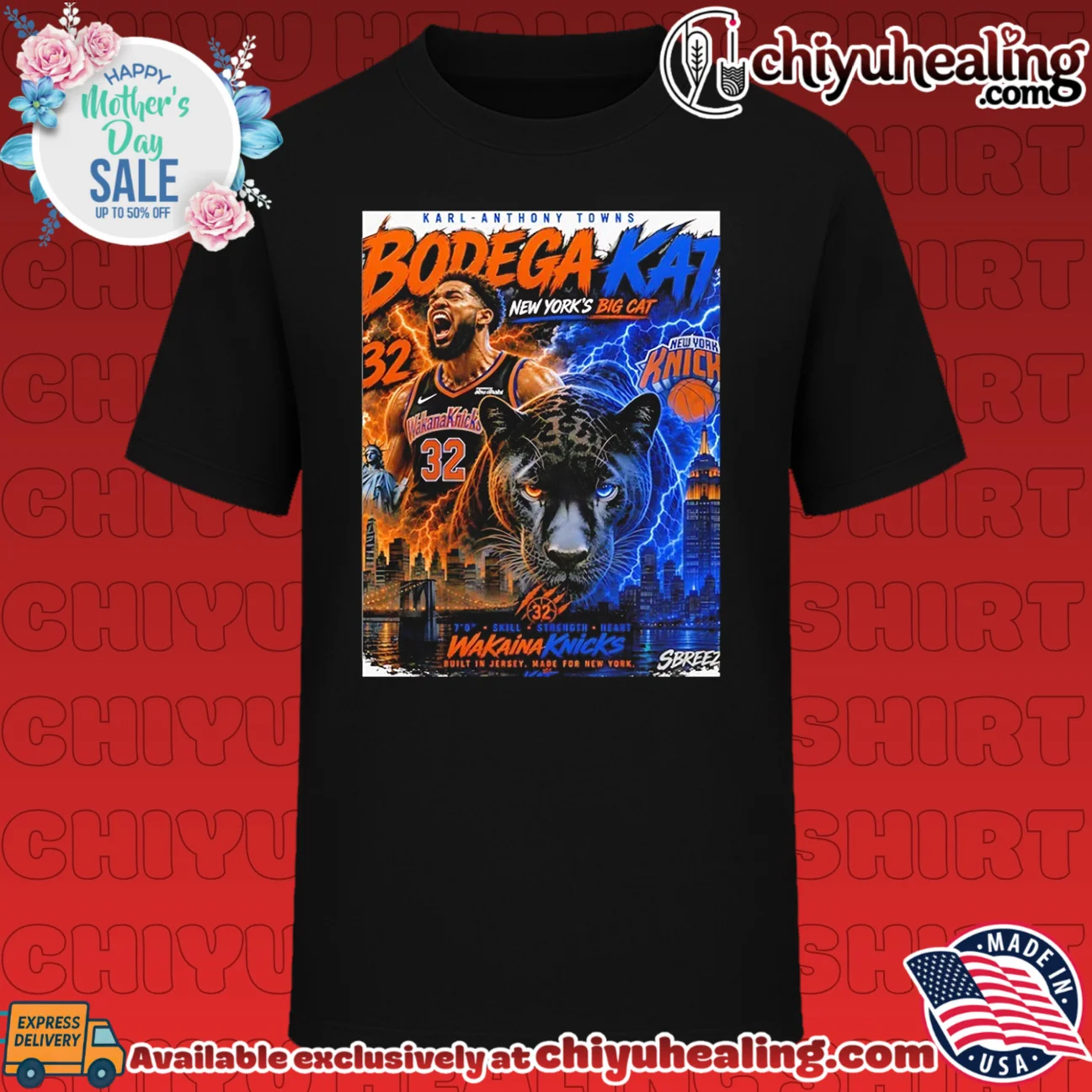New York Knicks Karl Anthony Towns Wakaina Knicks illustration