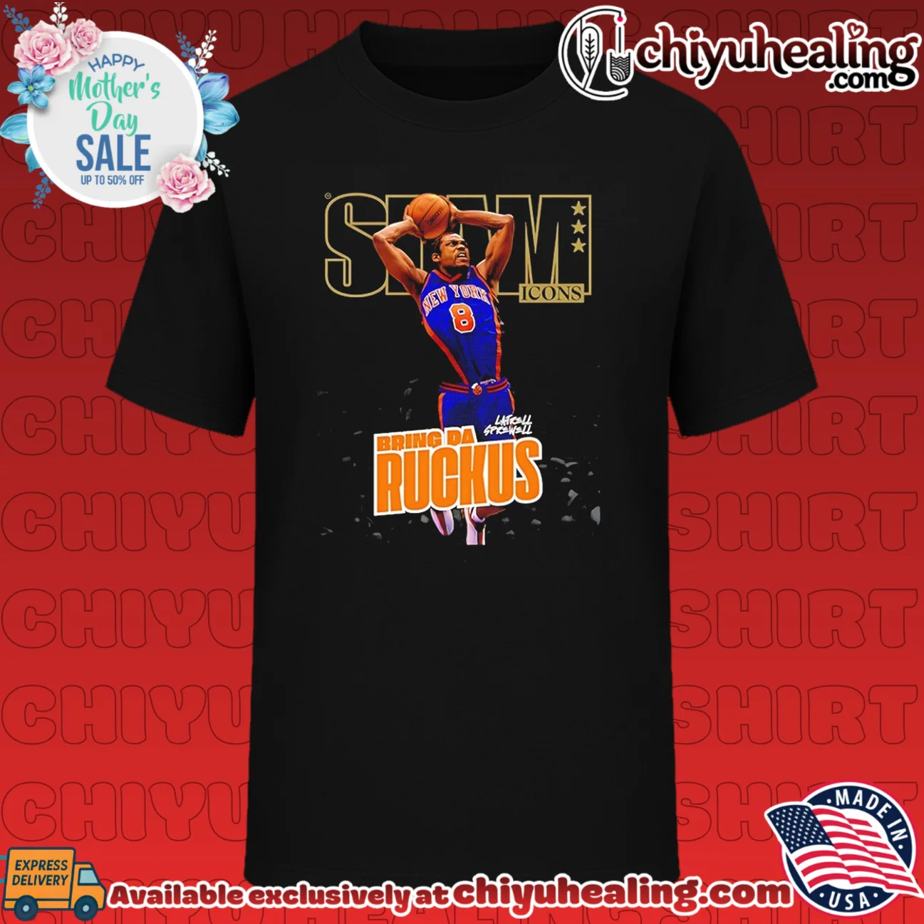 New York Knicks Latrell Sprewell SLAM Bring da Ruckus