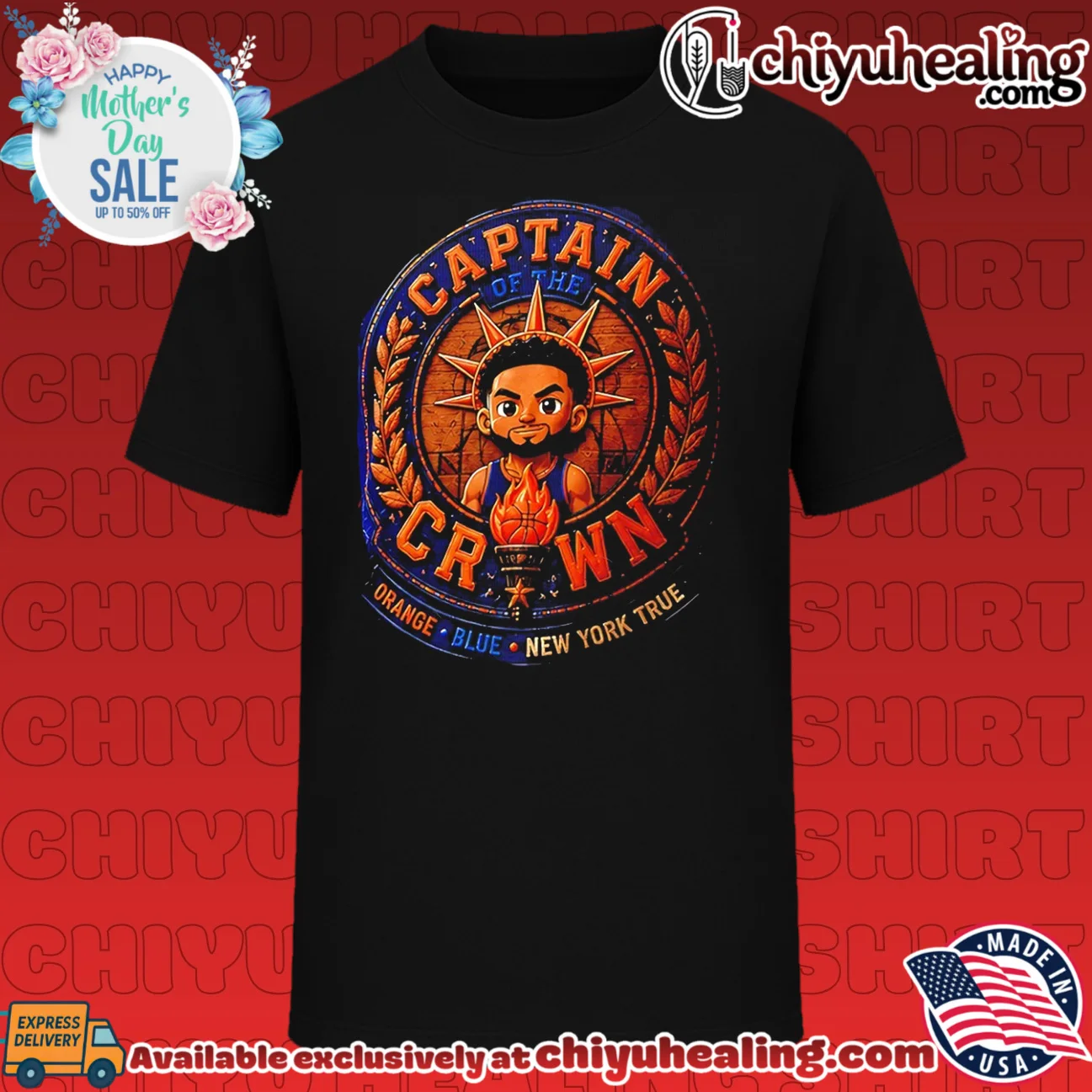 New York Knicks Liberty Captain of the Crown Orange Blue New York True
