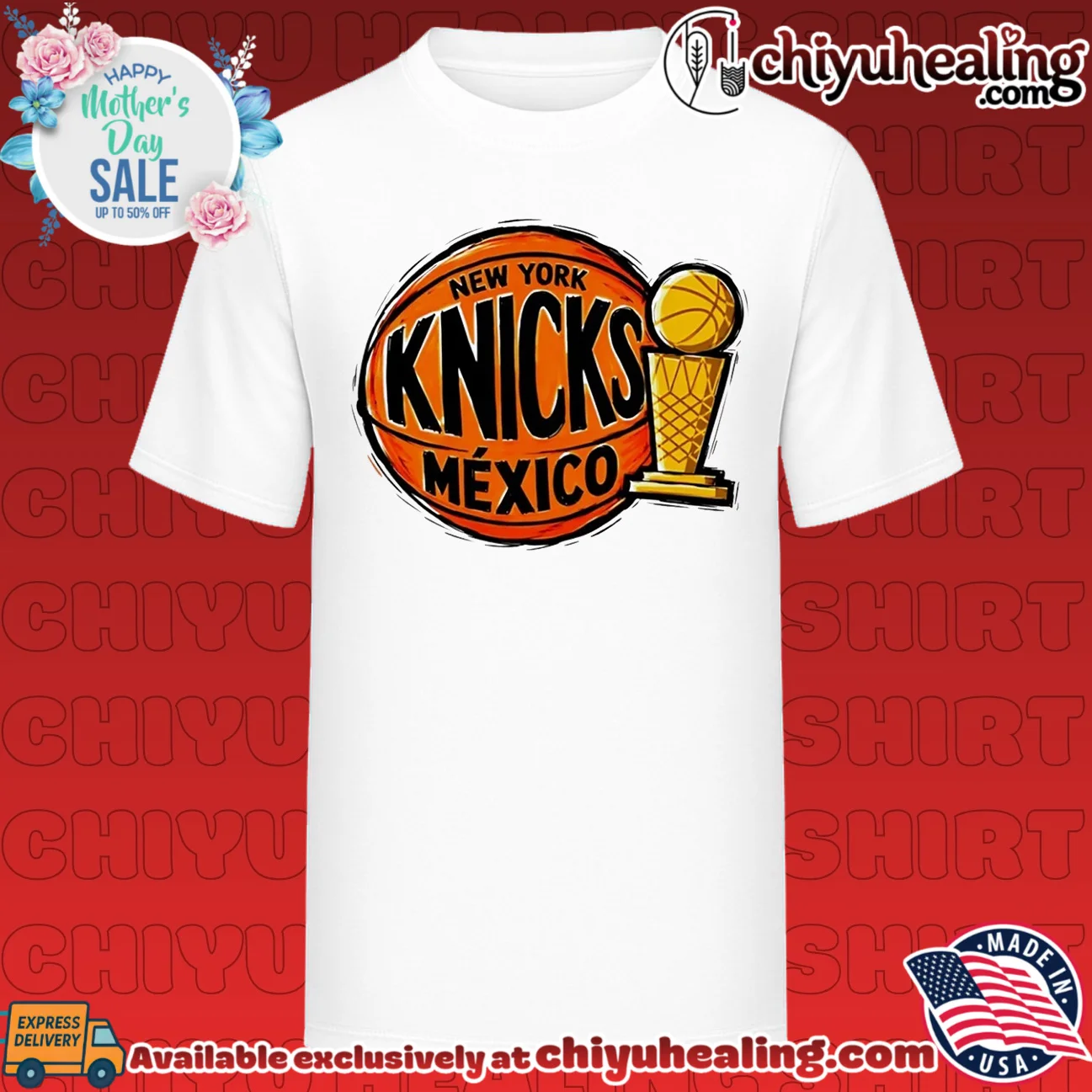 New York Knicks Mexico Nba Champions 2026 trophy paint