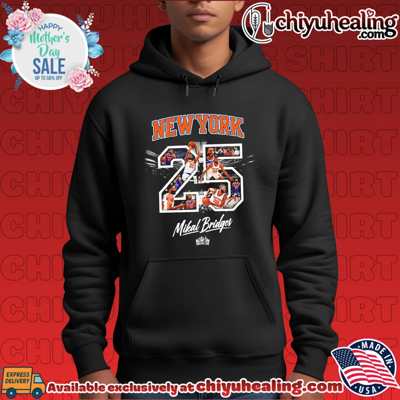 New York Knicks Mikal Bridger number 25 player photo montage shirt bespoke shirt & hoodie - New Arrival New York Knicks Mikal Bridger number 25 player photo montage shirt bespoke shirt & hoodie - New Arrival