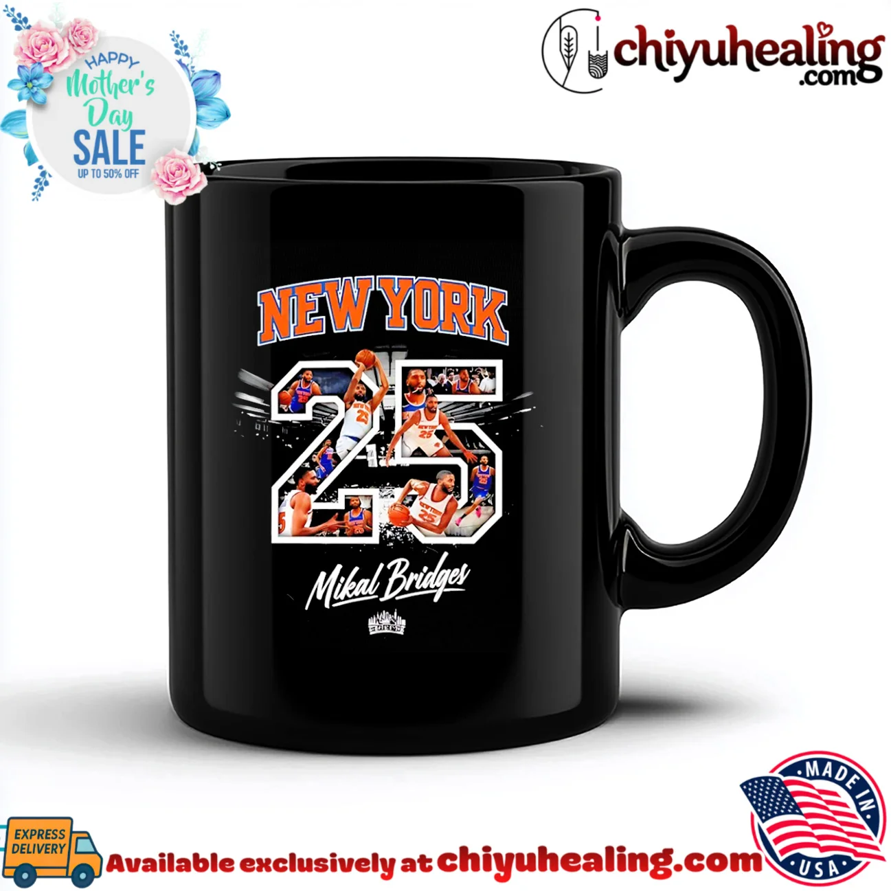 New York Knicks Mikal Bridger number 25 player photo montage shirt bespoke shirt & hoodie - New Arrival New York Knicks Mikal Bridger number 25 player photo montage shirt