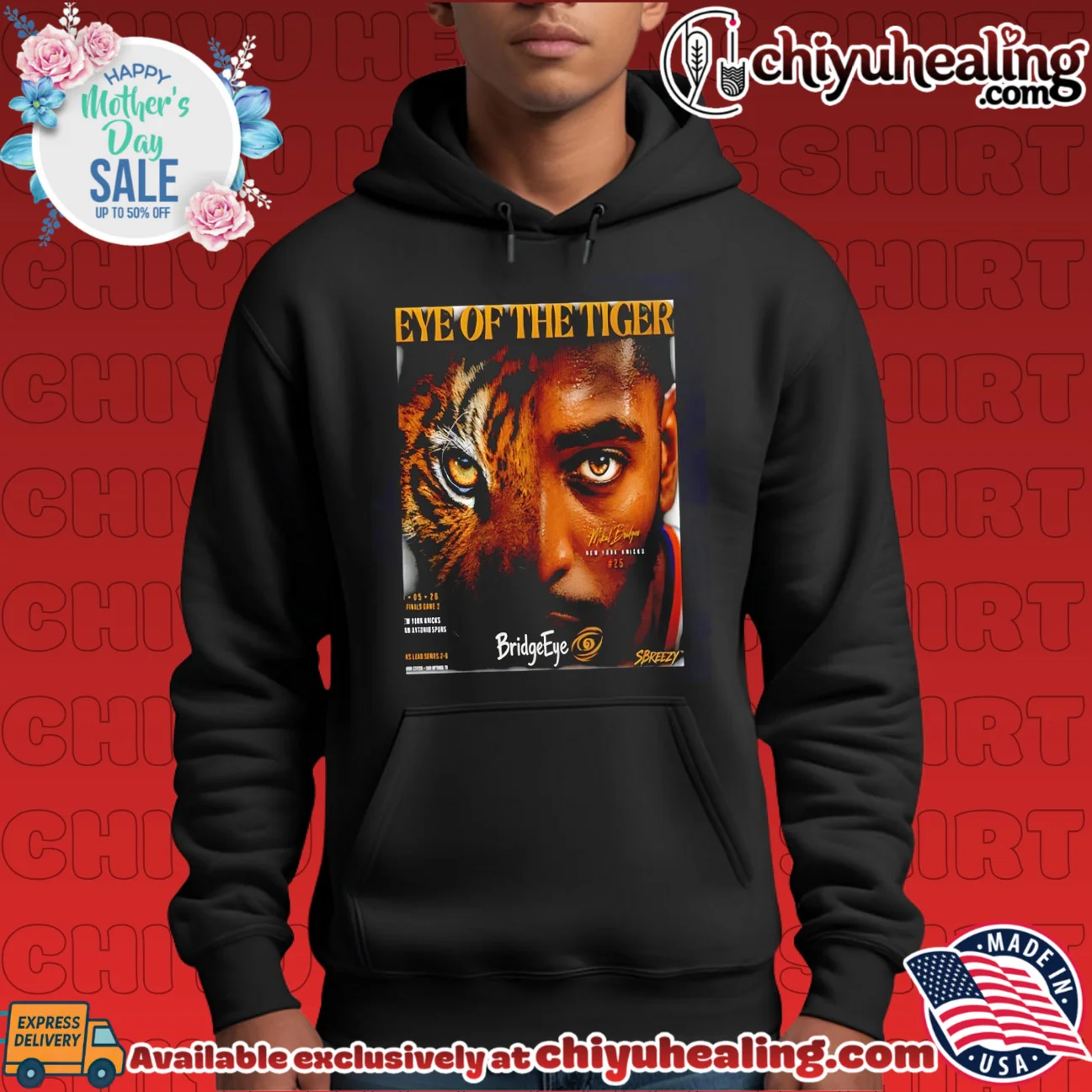 New York Knicks Mikal Bridges eye of the tiger graphic shirt retro shirt & hoodie - Premium Streetwear New York Knicks Mikal Bridges eye of the tiger graphic shirt retro shirt & hoodie - Premium Streetwear
