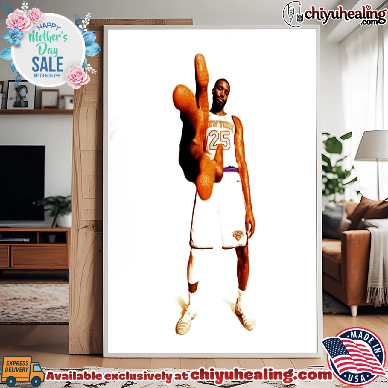 New York Knicks Mikal Bridges hand pose prime shirt & hoodie - The Fan Collection New York Knicks Mikal Bridges hand pose