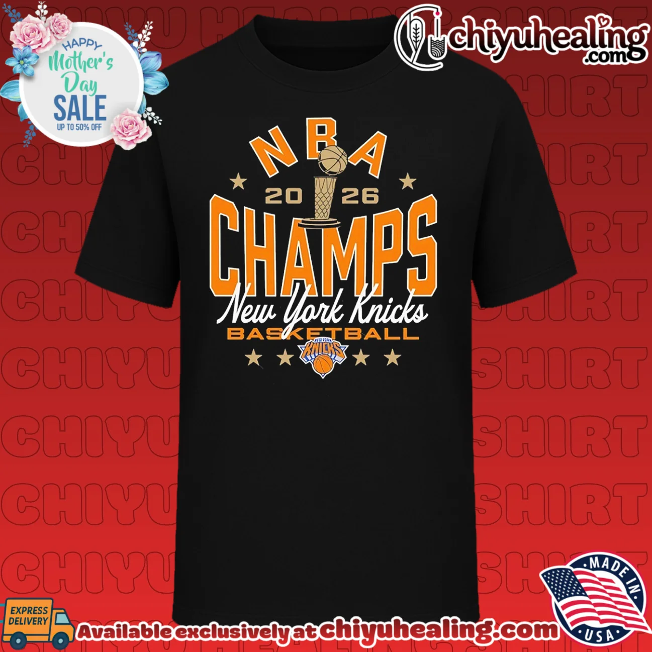New York Knicks NBA 2026 Champs Basketball logo