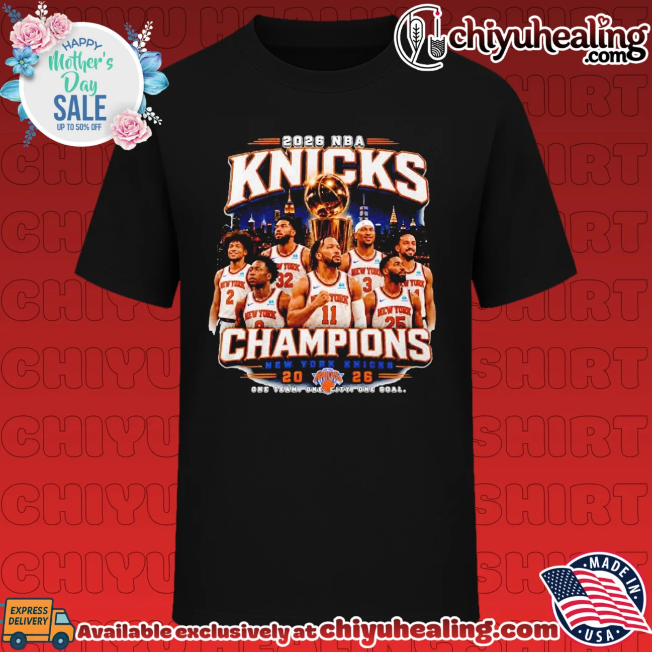 New York Knicks NBA Champions 2026 one team one city one goal