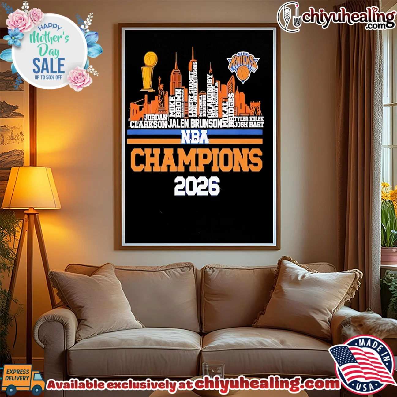 New York Knicks NBA Champions 2026 players name skyline essential shirt & hoodie | IP Merchandise New York Knicks NBA Champions 2026 players name skyline