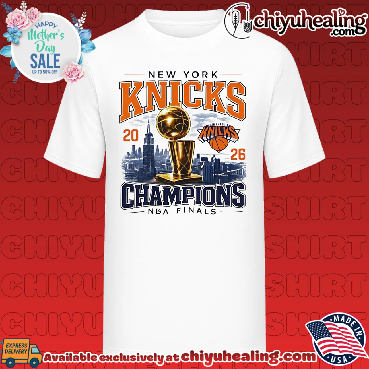 New York Knicks NBA Finals 2026 Champions skyline shirt