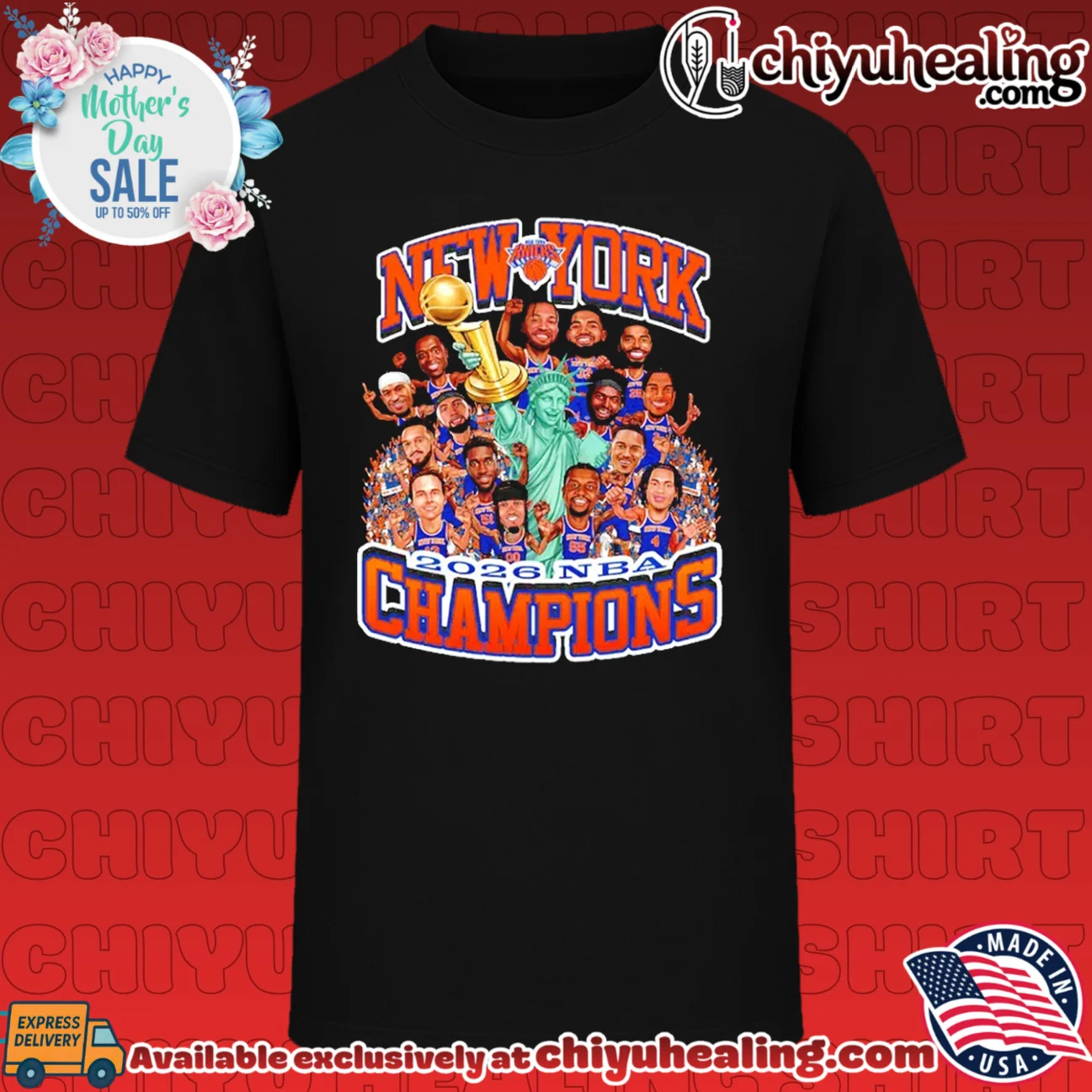 New York Knicks NBA Finals Champions Caricature 2026