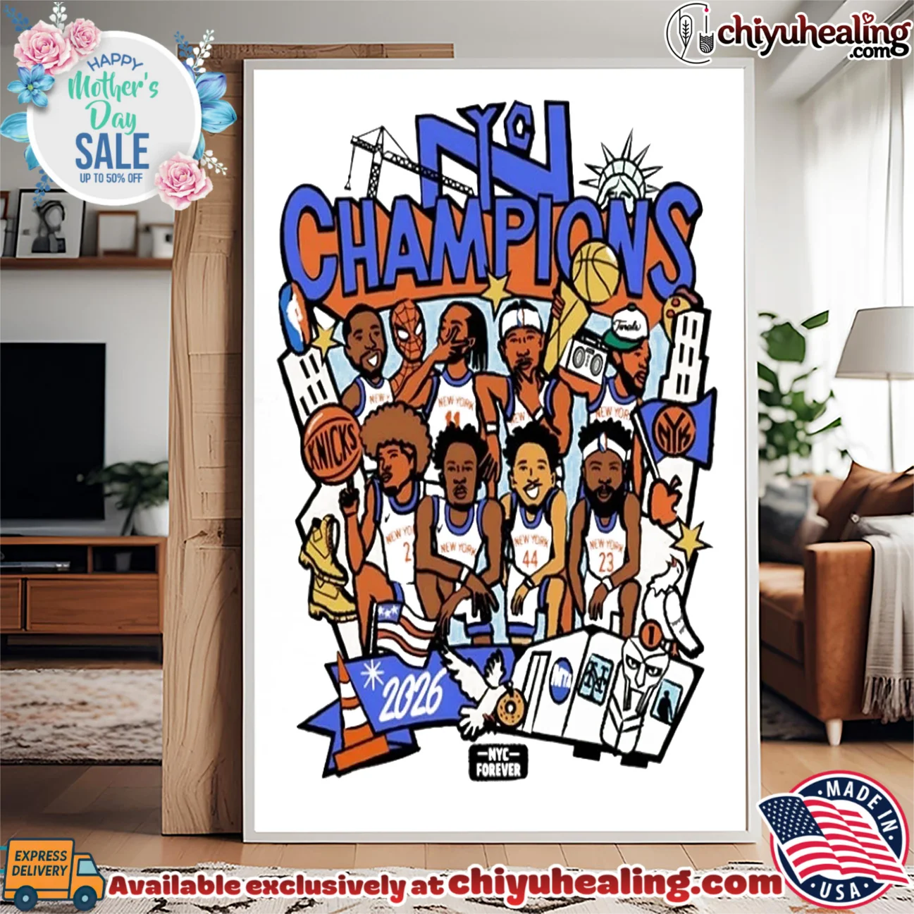 New York Knicks NYC NBA Champions 2026 paint official shirt & hoodie | Aesthetic Apparel New York Knicks NYC NBA Champions 2026 paint
