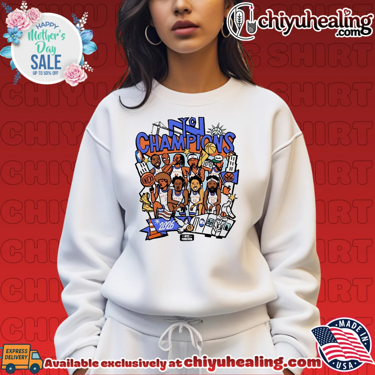 New York Knicks NYC NBA Champions 2026 paint official shirt & hoodie | Aesthetic Apparel New York Knicks NYC NBA Champions 2026 paint
