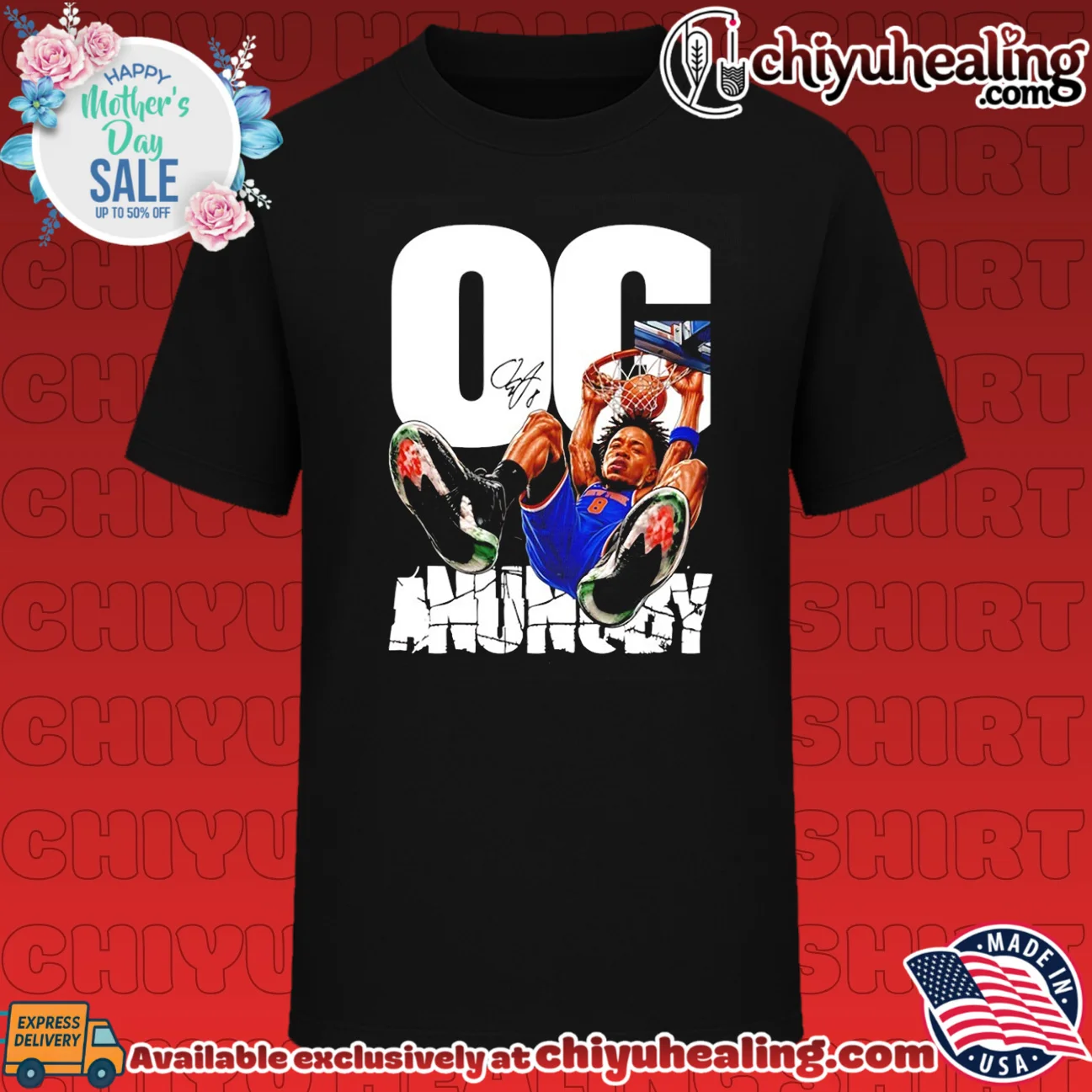 New York Knicks OG Anunoby illustration shirt