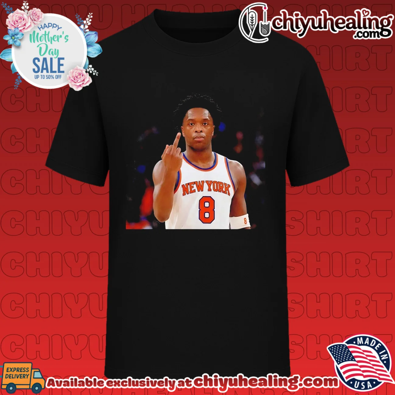 New York Knicks OG Anunoby middle finger vintage